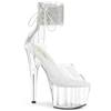 Pleaser - ADORE724RS Sandale à bride à la cheville, Pole dance chaussures - Chaussures de pole dance - Couleur argent/Transparent Product image